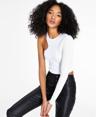 Bar III - One-Shoulder Crop Top