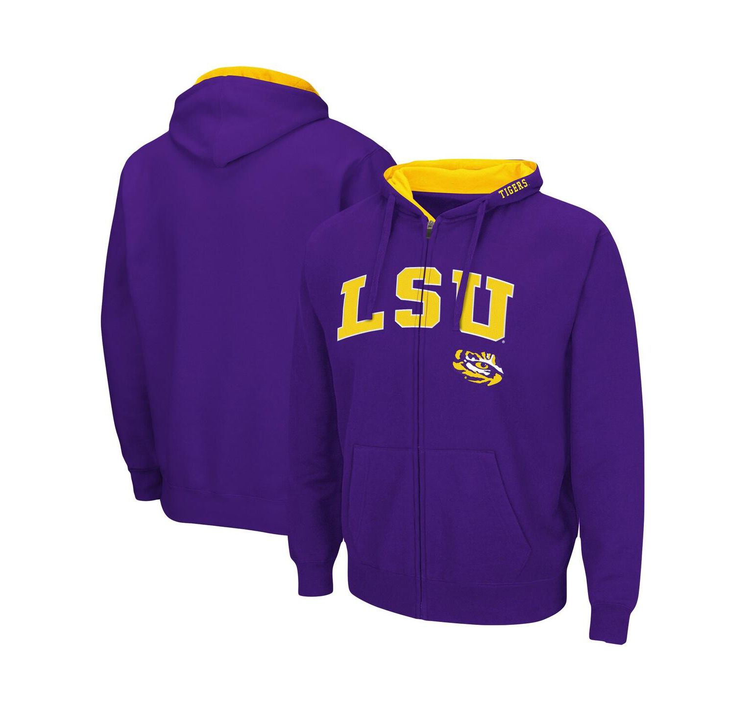 Men's LSU Tigers Arch Logo 3.0 Full-Zip Hoodie