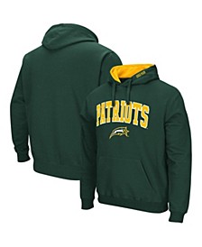 Men's Green George Mason Patriots Arch and Logo Pullover Hoodie