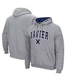 Men's Heathered Gray Xavier Musketeers Arch and Logo Pullover Hoodie