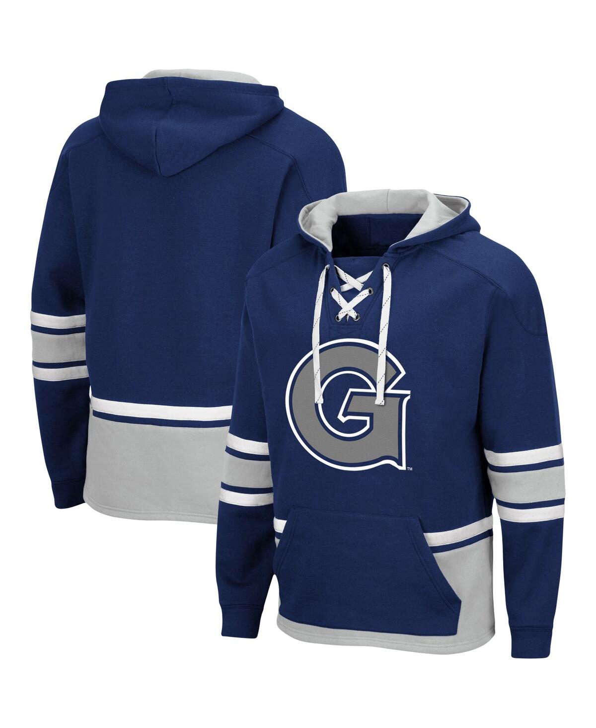 Shop Colosseum Men's Navy Georgetown Hoyas Lace Up 3.0 Pullover Hoodie