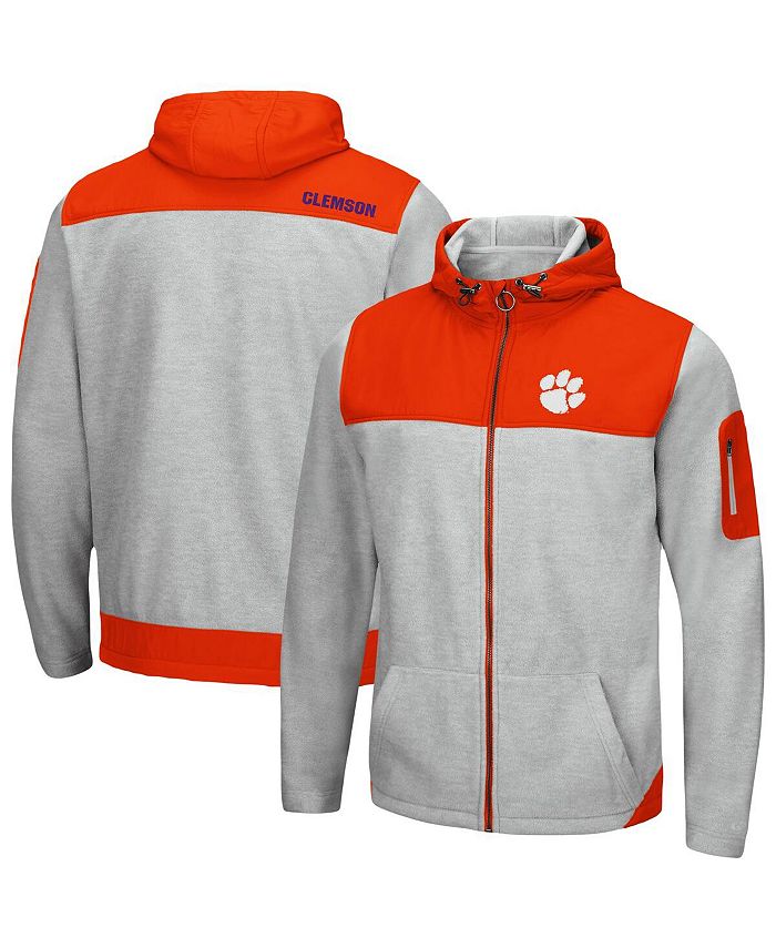 Colosseum Men s Heathered Gray Orange Clemson Tigers Schwartz