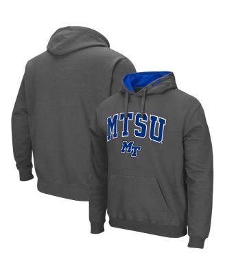 Men's Charcoal Mid. Tenn. St. Blue Raiders Arch and Logo Pullover Hoodie