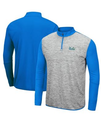 Men's Heathered Gray, Blue UCLA Bruins Prospect Quarter-Zip Jacket