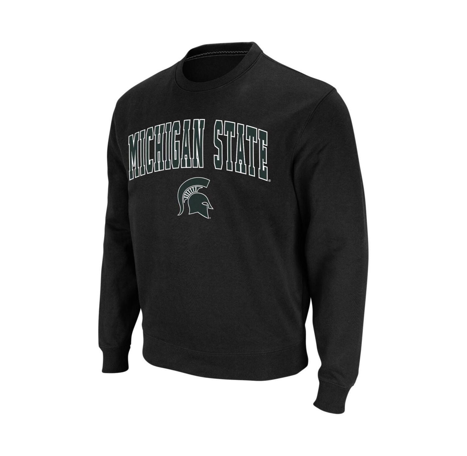 Men's Michigan State Spartans Arch and Logo Crew Neck Sweatshirt