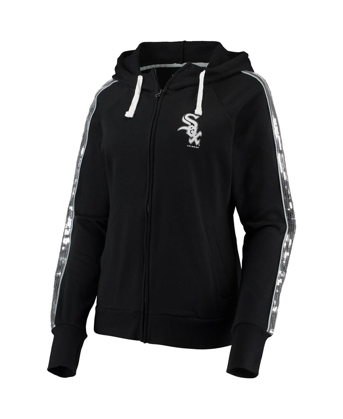 Women'sChicago White Sox Game Changer Raglan Full-Zip Hoodie - Black