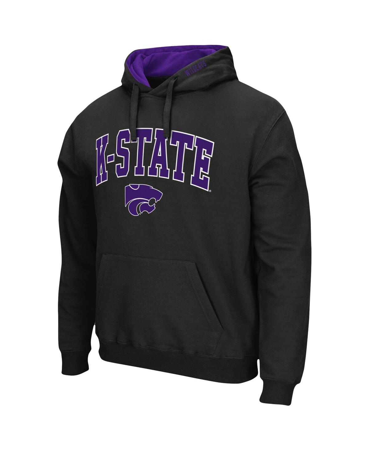 Colosseum Men's White Kansas State Wildcats Arch Logo 3.0 Pullover Hoodie In White