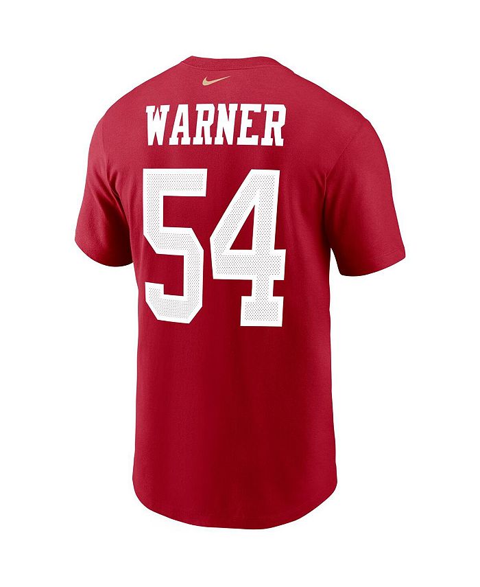 Nike Men's Fred Warner Scarlet San Francisco 49ers Player Name and ...