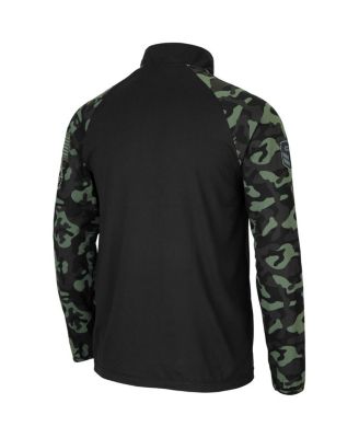 Men's Black, Camo San Diego Toreros OHT Military-Inspired Appreciation Take Flight Raglan Quarter-Zip Jacket
