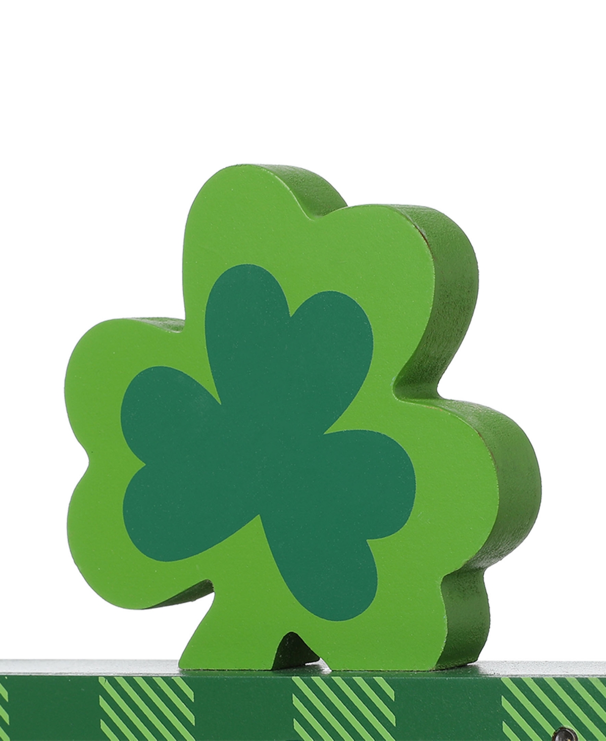 Shop Glitzhome 11.5" Lighted St. Patrick's Wooden Block Table Sign In Green