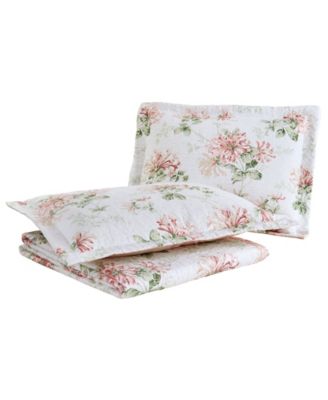 Honeysuckle Cotton Reversible 3-Pc. Quilt Set, Full/Queen