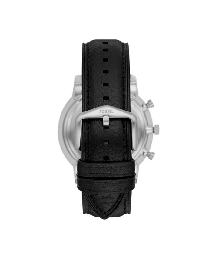 Fossil Men's Neutra Black Leather Strap Watch 44mm Macy's