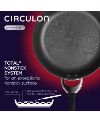 Symmetry Hard-Anodized Nonstick Weeknight Cookware Induction Pots and Pans Set, 4-Piece, Black