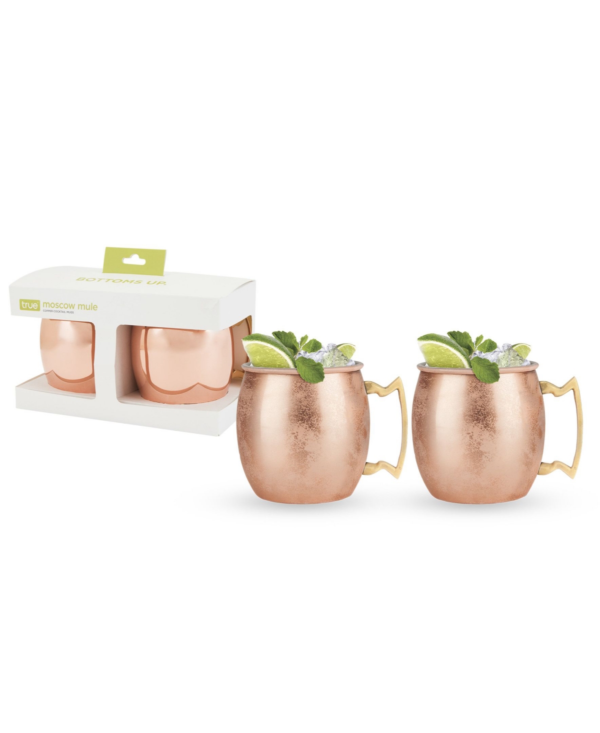 True Brands Moscow Mule Cocktail Mug, 2 Piece,