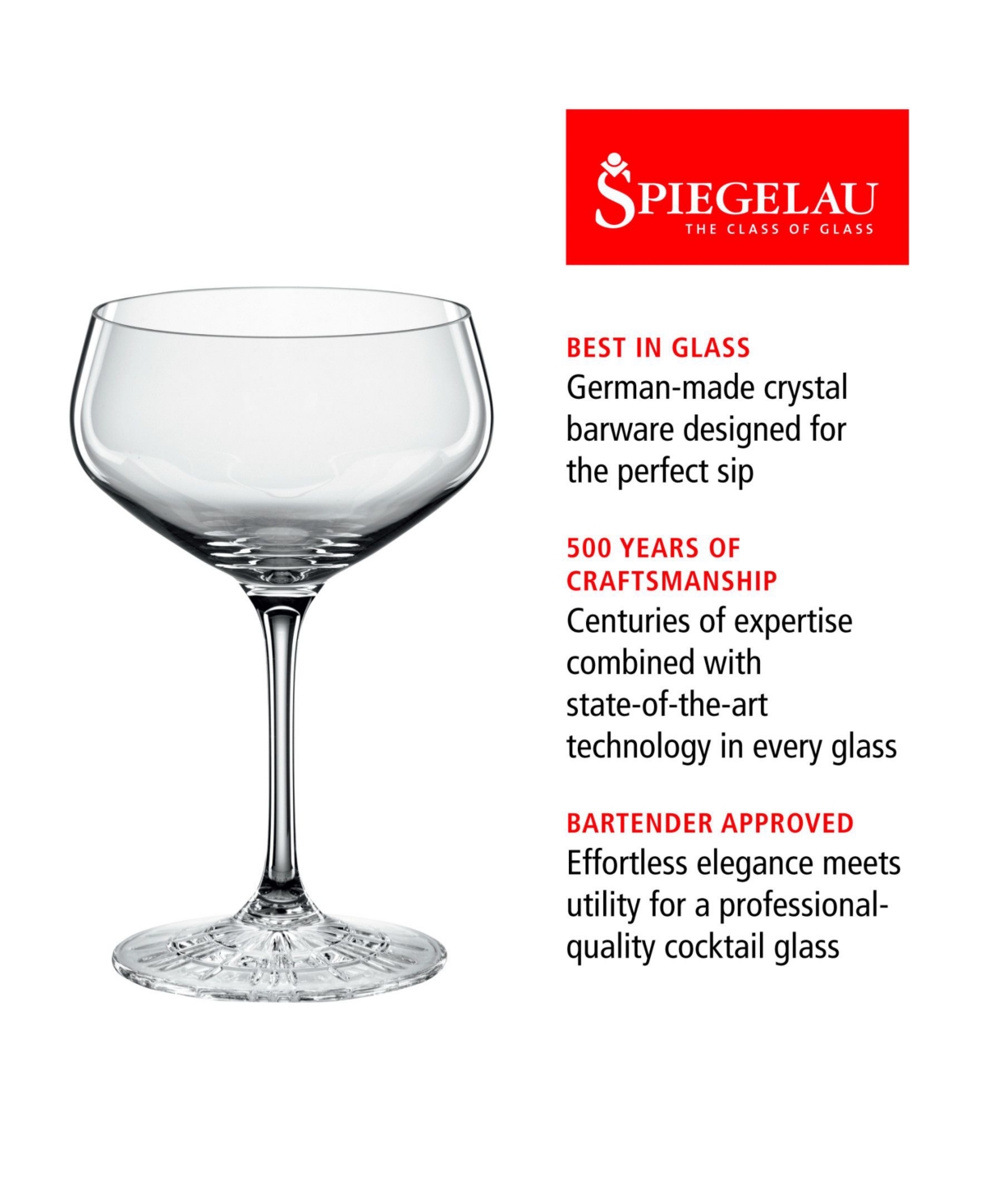 Spiegelau Perfect Coupette Glass, Set of 4,