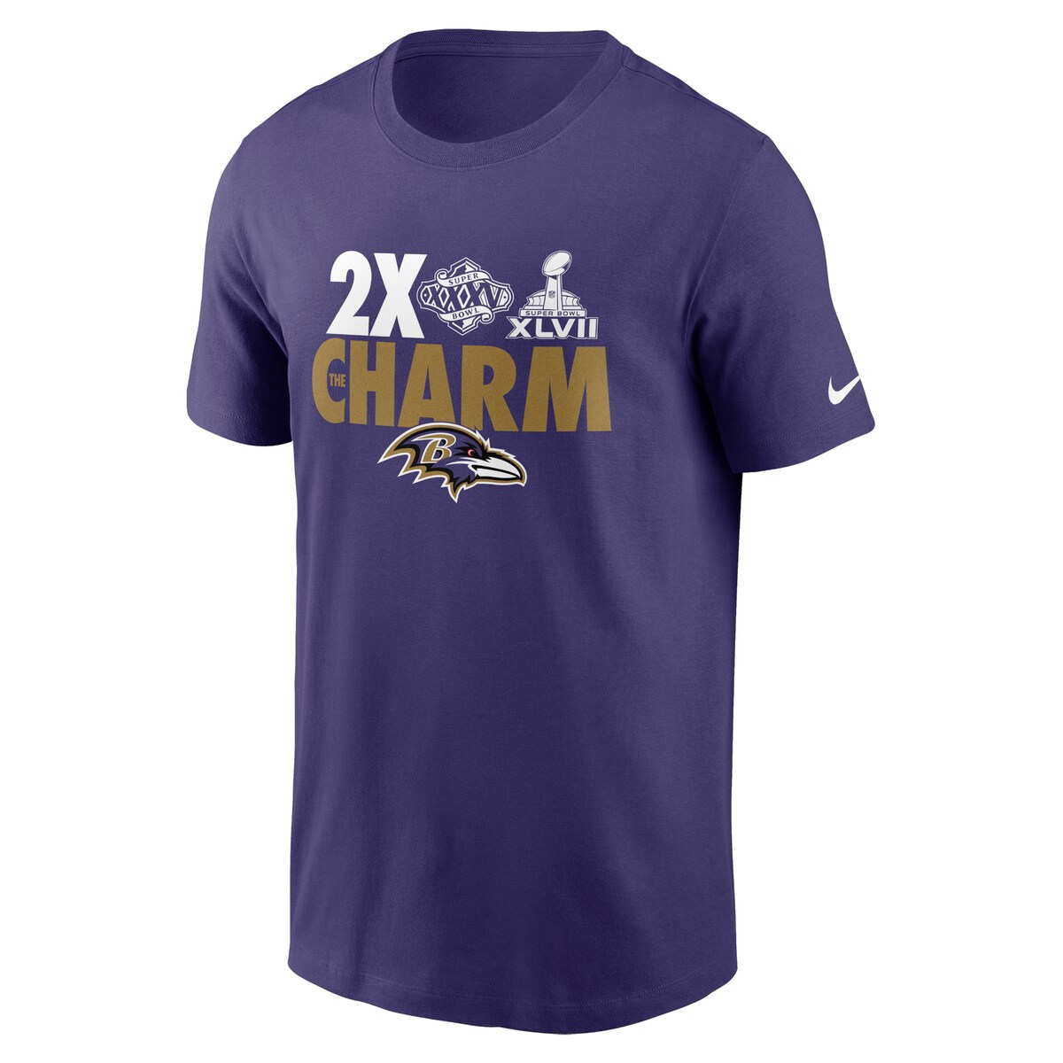 Shop Nike Men's Baltimore Ravens Hometown Collection 2x Super Bowl Champions T-shirt In Purple