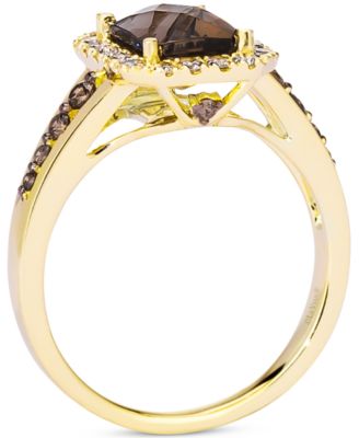 Cinnamon Citrine (1-1/3 ct. t.w.) & Diamond (1/2 ct. t.w.) Ring in 14k Rose Gold  (Also in Amethyst, Blue Topaz, Peridot & Smoky Quartz)