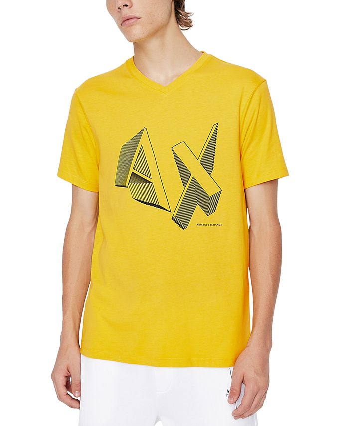 AX Armani Exchange Men's VNeck Block Letter Logo TShirt Macy's