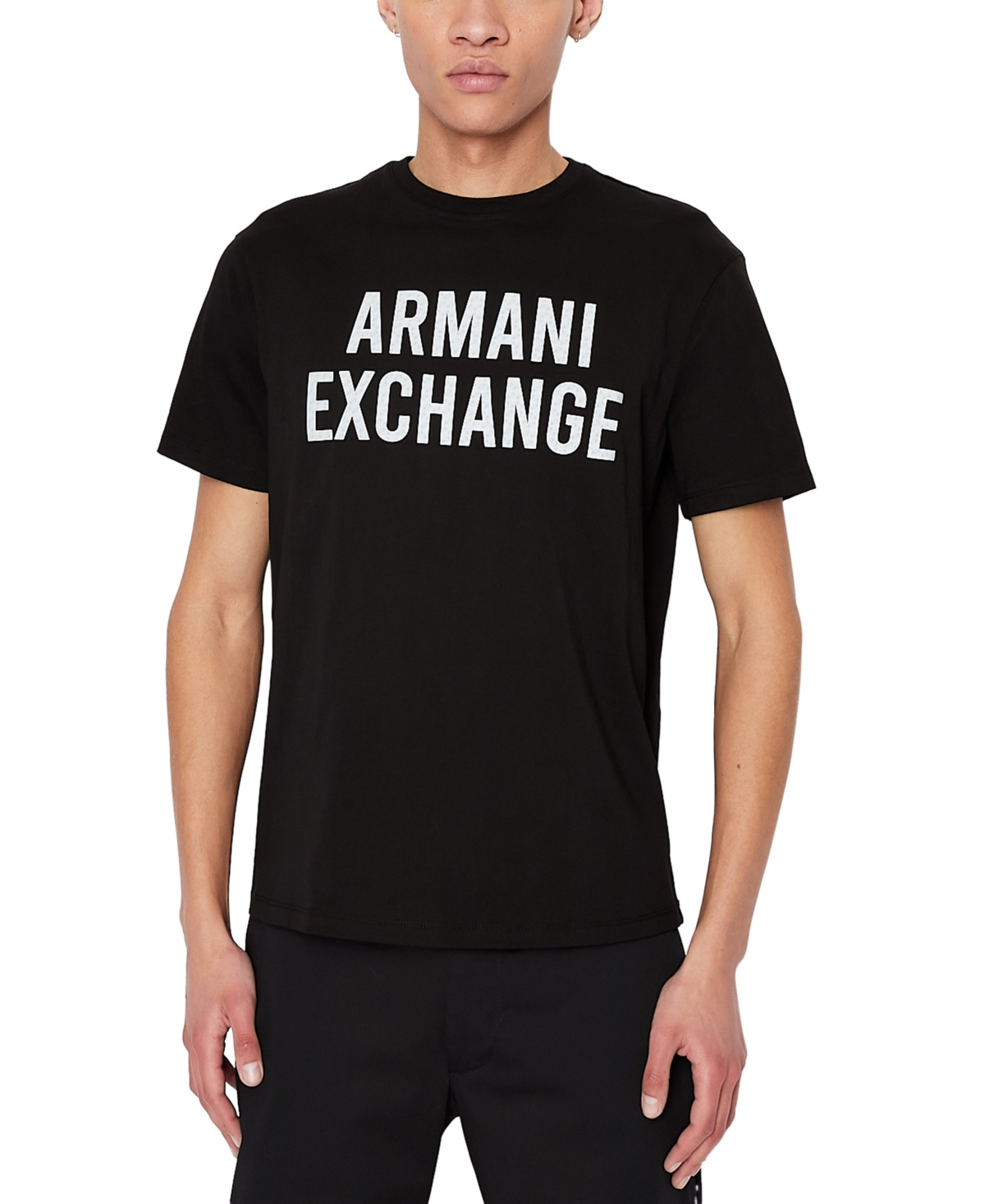 Shop Now For The AX Armani Exchange Men's Iridescent Logo T-Shirt ...