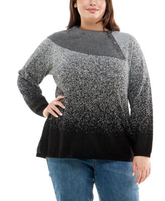 plus size silver sweater