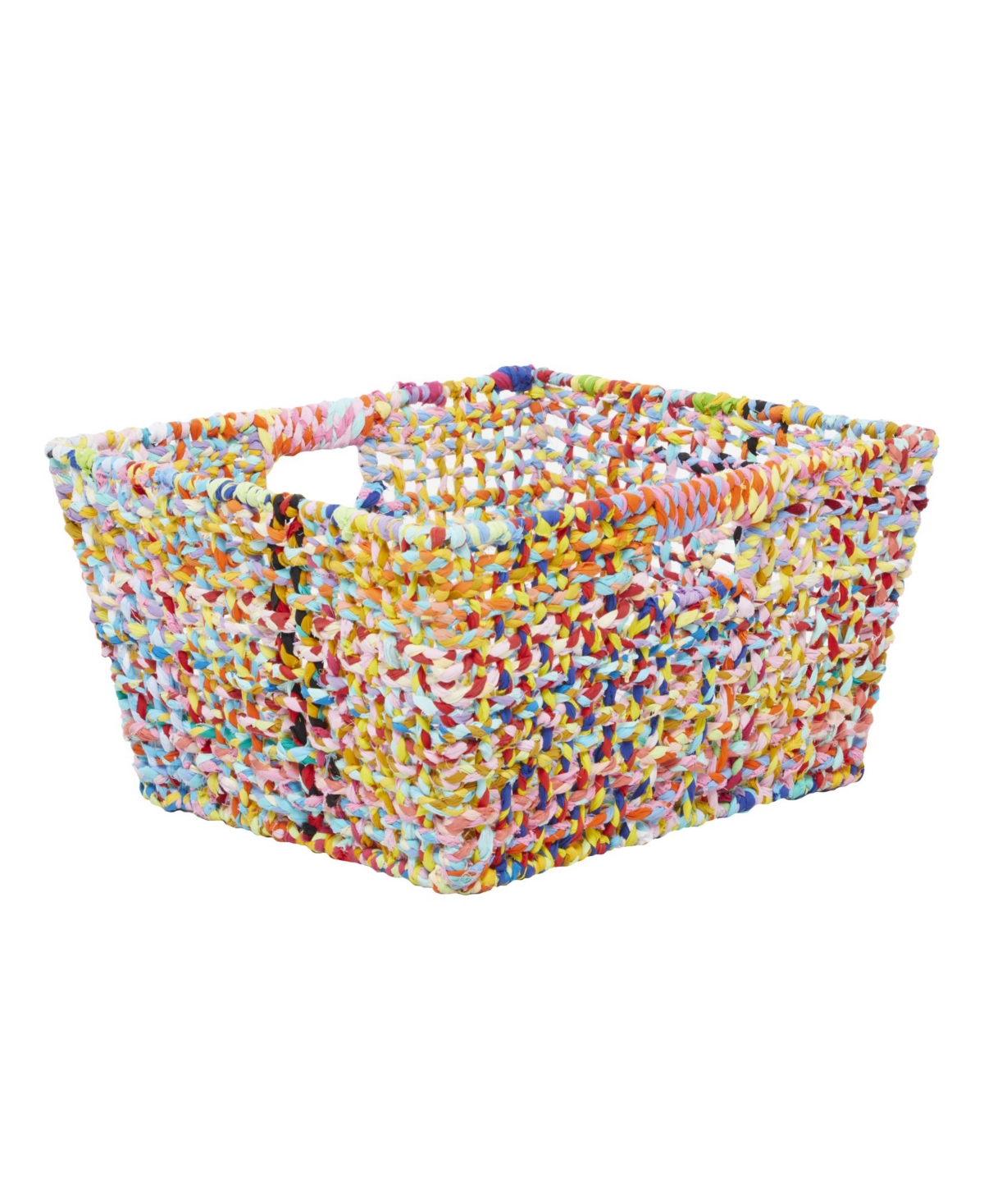 Rosemary Lane Eclectic Storage Basket, 19" X 16" In Multi