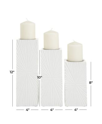 by Cosmopolitan Mdf Contemporary Candle Holder, Set of 3