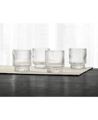 Hotel Collection Fluted Double Old-Fashioned Glasses, Set of 4, Created for Macys