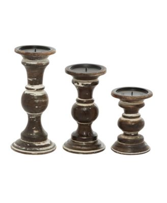 Country Cottage Candle Holder, Set of 3