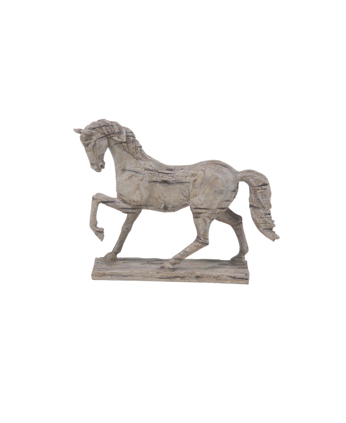 Rosemary Lane Vintage-like Horse Sculpture, 18" X 21" In Beige
