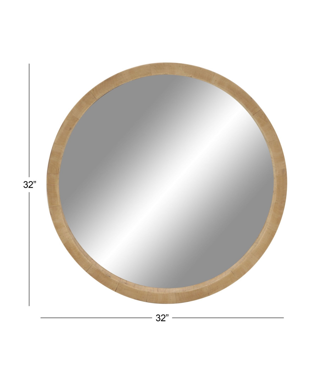Rosemary Lane Natural Wood Wall Mirror - Natural