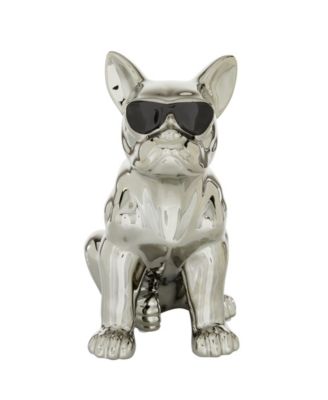 by Cosmopolitan Ceramic Glam Dog Sculpture, 12" x 6"