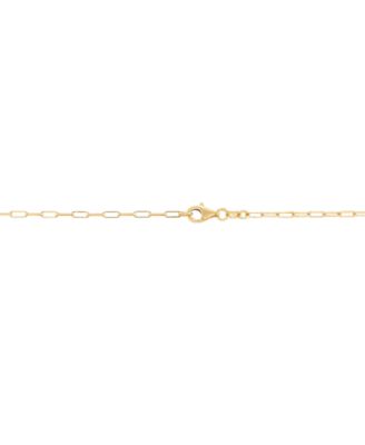 Heart Padlock Paperclip Link 18" Pendant Necklace in 18k Gold-Plated Sterling Silver (Also in Sterling Silver)