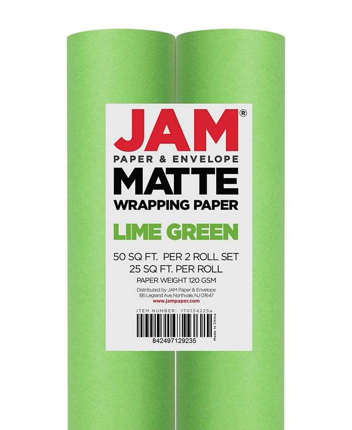 JAM PAPER Gift Wrap, Matte Wrapping Paper, 50 Sq Ft Total, Matte Natural  Tan / Light Kraft, 2 Rolls/Pack