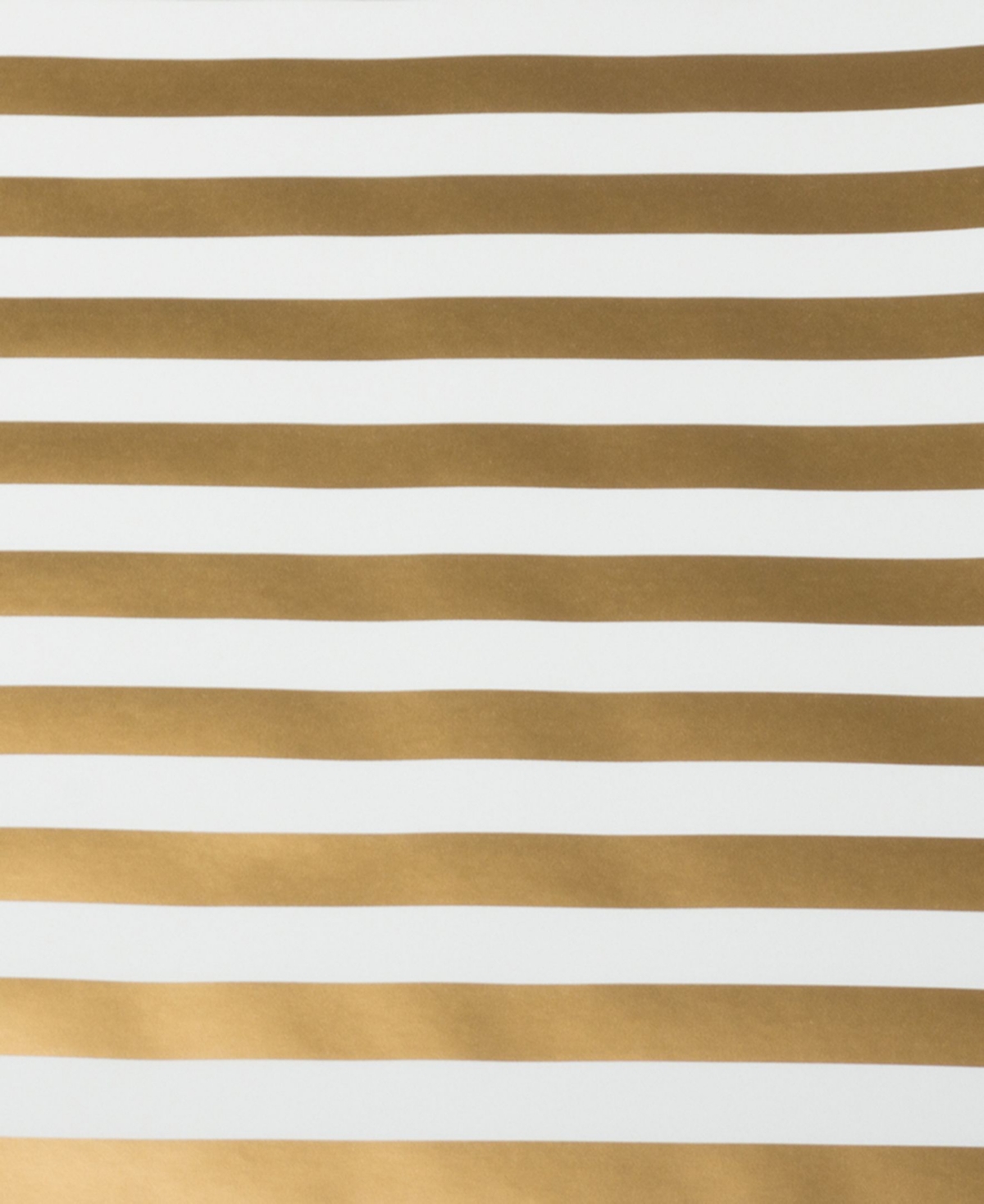 Jam Paper Gift Wrap 50 Square Feet Striped Wrapping Paper Rolls, Pack of 2 - Gold-Tone and White Striped