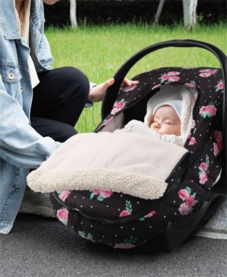 Car Seat Cover, Winter Carseat, Canopy Car Seat Cover Baby Girls, Floral Rose
