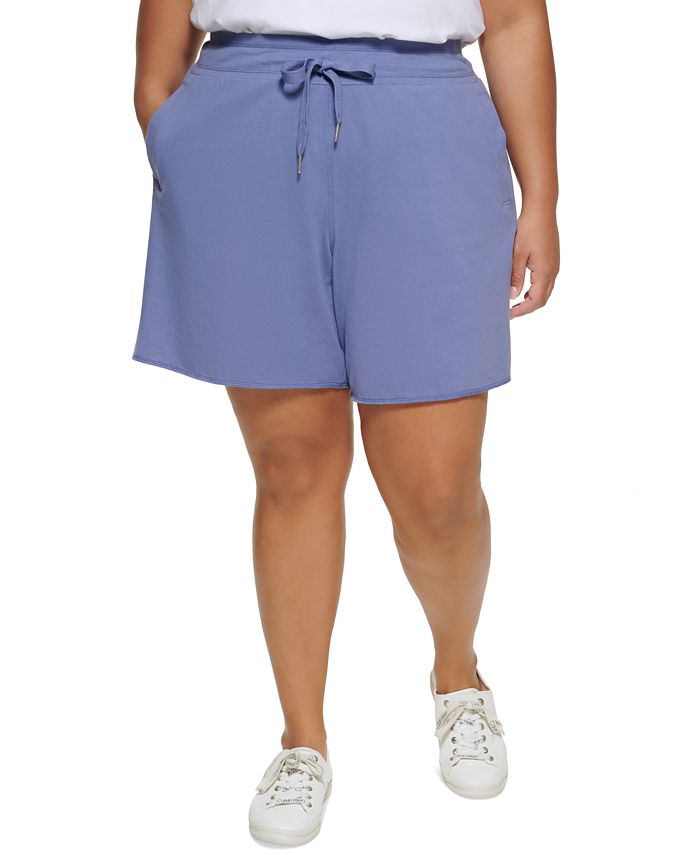 Calvin Klein Plus Size HighWaist Cotton Shorts Macy's