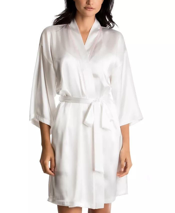 Bride Satin Wrap Robe, Cami & Tap Shorts Set - thumbnail 3