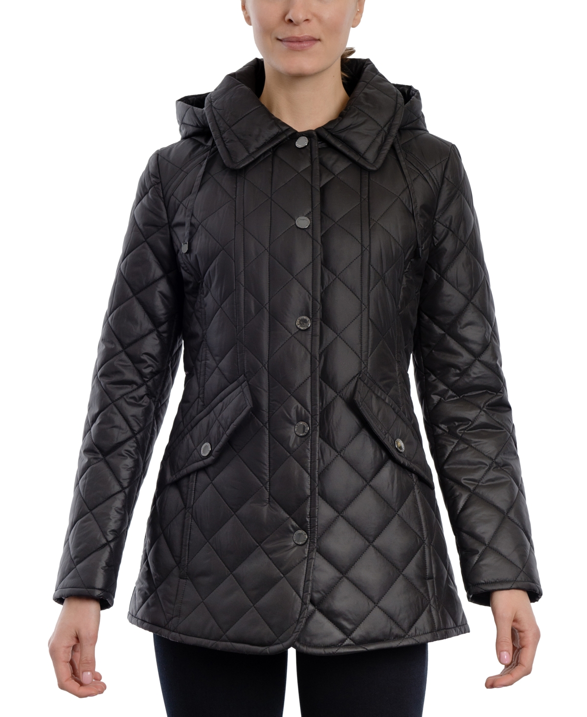London Fog Women's Hooded Quilted Coat | Smart Closet