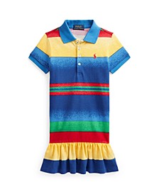 Toddler Girls Striped Mesh Polo Dress