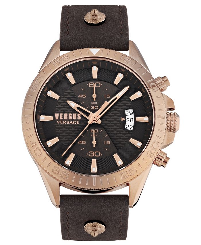 Versus Versace Versus by Versace Men's Griffith Brown Leather Strap