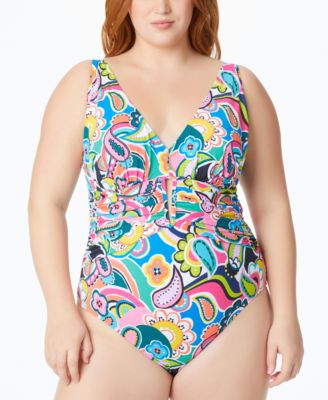 Bleu by Rod Beattie - Plus Size Ruched Swimsuit