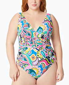 Plus Size Ruched Swimsuit