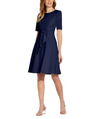 Adrianna Papell Women's Short Sleeve Tie-Front Dress & Reviews ...