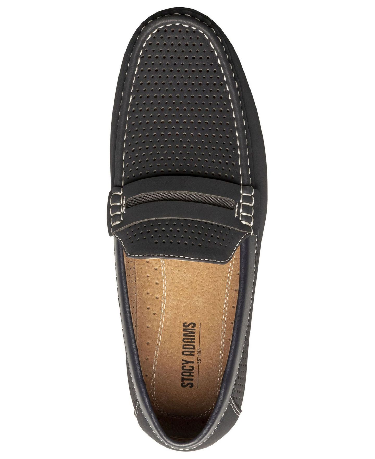 Мужские туфли Stacy Adams Corby Moccasin Toe Saddle Slip-on Loafer, цвет: Тёмно-синий — фото 4