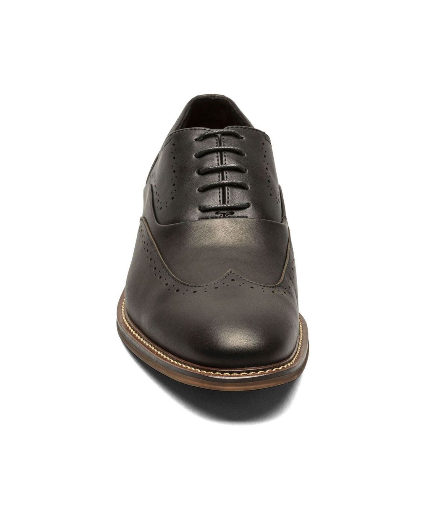 Обувь Stacy Adams Men's Macarthur Leather Wingtip Oxford, цвет: Чёрный — фото 6