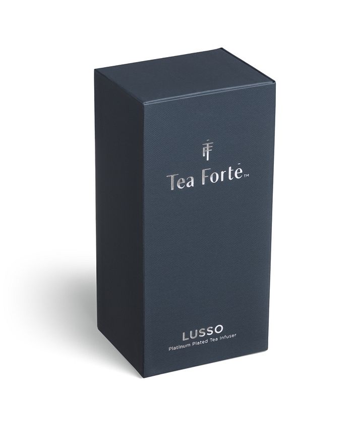 Tea Forte Lusso Platinum Tea Infuser with Turquoise Tea Tray Macy's