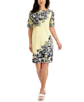 macys yellow cocktail dress