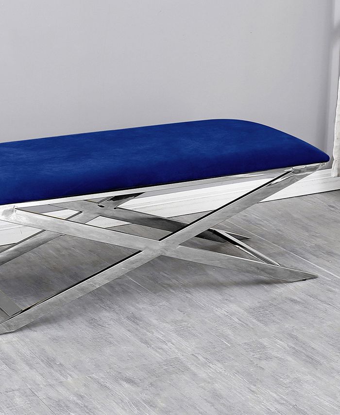 Best Master Furniture Velvet Accent Bench Macy's