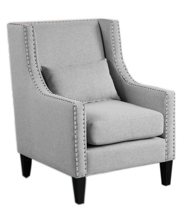 Best Master Furniture Glenn with Nailhead Trim Arm Chair Macy's