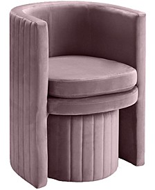 Seager Round Arm Chair with Ottoman
